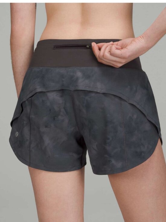 lululemon athletica Pants - Lululemon Speed Up Mid-Rise Lined Short 4" Diamond Dye Pitch Grey Graphite Grey
